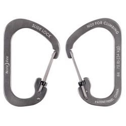 Nite Ize SlideLock Stainless Steel Silver Locking Carabiner Key Holder