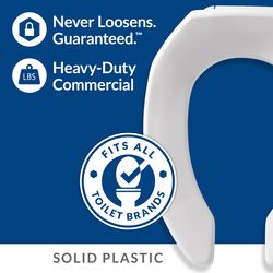 Mayfair by Bemis Round White Plastic Toilet Seat