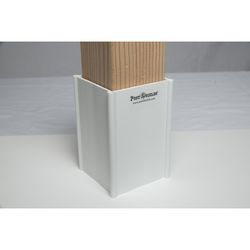 Post Shields Inc. 6 in. H X 4 in. W X 4 in. L PVC Coated White PVC Fence Post Protection