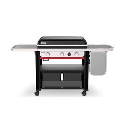 Weber Slate 30 Rust-Resistant 3 Burner Liquid Propane Digital Thermometer Outdoor Griddle Black