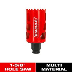 Diablo Snap-Lock Plus 1-5/8 in. Bi-Metal 2-3/8 in. L Hole Saw Arbor Included