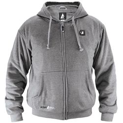 ActionHeat L Long Sleeve Unisex Hooded Heated Hoodie Gray