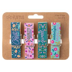 Karma Assorted Wood Chip Clip