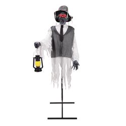 Haunted Hill Farm 5.9 ft. Zombie with Lantern Animatronic