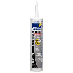 White Lightning 3006 Quick Dry White Siliconized Acrylic Latex Caulk 10 oz