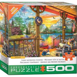 Eurographics Dominic Davison Early Morning Fishing Jigsaw Puzzles Multicolored 500 pc
