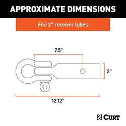 Curt 13000 lb. cap. D-Ring Shackle Mount