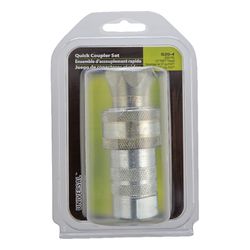 Apache Steel 1/2 in. D X 1/2 in. D Hydraulic Coupler 1 pk