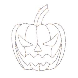 Celebrations Orange 155 ct 15 in. LED Prelit Illuminated Pumpkin Window Decor