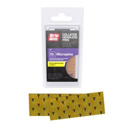 Grip-Rite 1 in. L X 23 Ga. Straight Strip Electro Galvanized Micro Pins 3000 pk