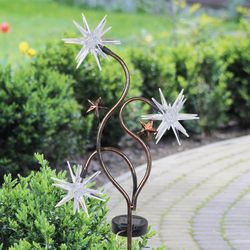 Exhart WindyWings Multicolored Metal/Resin 33 in. H X 11 in. L Patriotic Triple Starburst Outdoor Ga