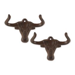 Zingz & Thingz 2 in. H X 5 in. L Brown Cast Iron Wall Hook