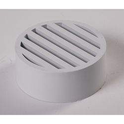 NDS 4 in. White Round Plastic Drain Grate