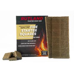 Rutland Safe Lite Wood Fire Starter 10 min 144 pc