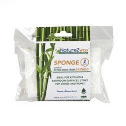 NatureZway Medium Duty Sponge For Household 3 in. L 2 pk