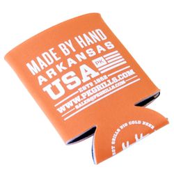 PK Grills Orange BPA Free Logo Beverage Koozie