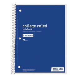 Just Basics 8 in. W X 10.5 in. L College Ruled Wire Bound Assorted Notebook
