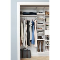 Easy Track 12 in. W X 14 in. D White Wood Shelf