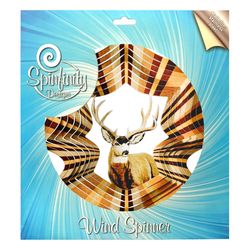 Spinfinity Designs Multi-color Stainless Steel 12 in. Mule Deer Large Outdoor Spinner