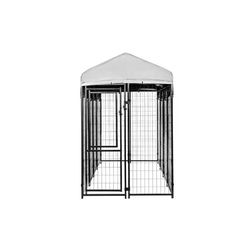 KennelMaster Large Welded Wire Mesh Pet Kennel Black 72 in. H X 96 in. W X 48 in. D
