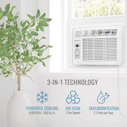 Keystone 8000 BTU 115 V Window Air Conditioner w/Remote 350 sq ft