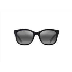 Maui Jim Owelo Sunglasses Unisex Shiny Black Frame Neutral Grey Lens Polarized Black