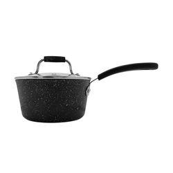 Starfrit Ceramic Coated Aluminum Saucepan 2 qt Black