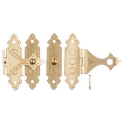 Ace Antique Brass Decorative Catch 0.9 in. 1-5/16 in. 2 pk