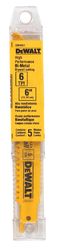 DEWALT 6 in. Bi-Metal Reciprocating Saw Blade 6 TPI 5 pk
