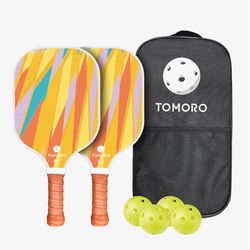 TOMORO 11mm F3 Vitality Orange Pickleball Paddles Set