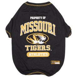 Pets First Team Colors Missouri Tigers Dog T-Shirt Extra Small