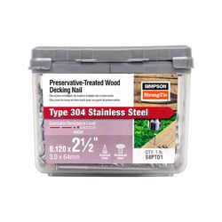Simpson Strong-Tie 8D 2-1/2 in. Deck Stainless Steel Nail Checkered Head 1 lb