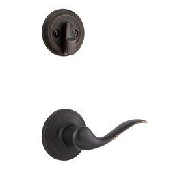Kwikset Signature Tustin Lever Venetian Bronze Inside Trim Handleset 1-3/4 in.