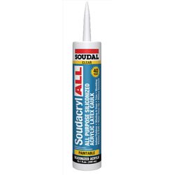 Soudal Soudacryl ALL Clear Siliconized Acrylic Latex All Purpose Caulk 10.1 fl. oz.