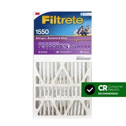 Filtrete 16 in. W X 25 in. H X 5 in. Polypropylene 1550 MPR Pleated Allergen Air Filter 1 pk