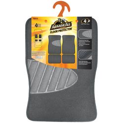 Armor All Gray Carpet Auto Floor Mats with Heel Pad 4 pk