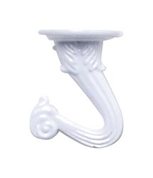 Panacea White Steel 1-1/2 in. H Sturdy Swag Hook 2 pk