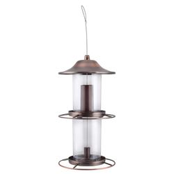 Perky-Pet Wild Bird 4.5 lb Metal/Plastic Panorama Bird Feeder 2 ports