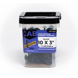 Big Timber No. 10 Sizes X 3 in. L Star Black Fine Cabinet Screws 62 pk