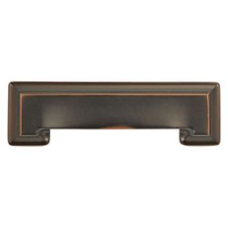 Hickory Hardware Studio Contemporary Oblong Cabinet Pull 3 in. Oil Rubbed Bronze Brown 1 pk