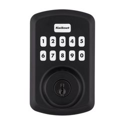 Kwikset Matte Black Metal Electronic Touch Pad Deadbolt