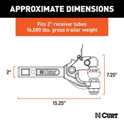 CURT 2.31 in. Receiver-Mount Ball and Pintle Hitch