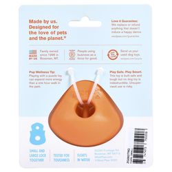 West Paw Zogoflex For Dog Orange Plastic Toppl Pet Toy Small 1 pk