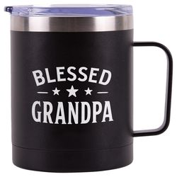 P Graham Dunn 12 oz Black Blessed Grandpa Tumbler with Lid
