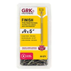 GRK Fasteners No. 9 in. X 5 in. L Star Trim Head W-Cut Trim Screws