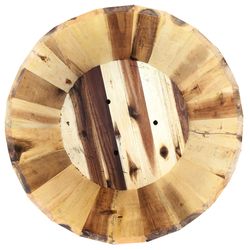 Real World Products 9.5 in. H X 16 in. W X 16 in. D Wood Traditional Barrel Natural