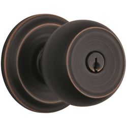 Brinks Push Pull Rotate Stafford Oil Rubbed Bronze Entry Knob KW1 1.75 in.