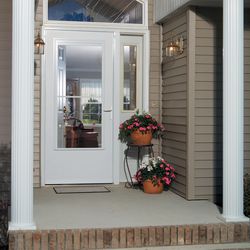 Larson Screen Away 81 in. H X 36 in. W Vinyl/Wood White Mid-View Reversible Storm Door