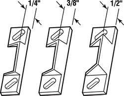 Prime-Line Silver Zinc Die-cast Door Strike 3 pc