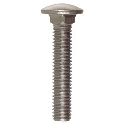 HILLMAN 0.375 in. X 2 in. L Stainless Steel Carriage Bolt 25 pk